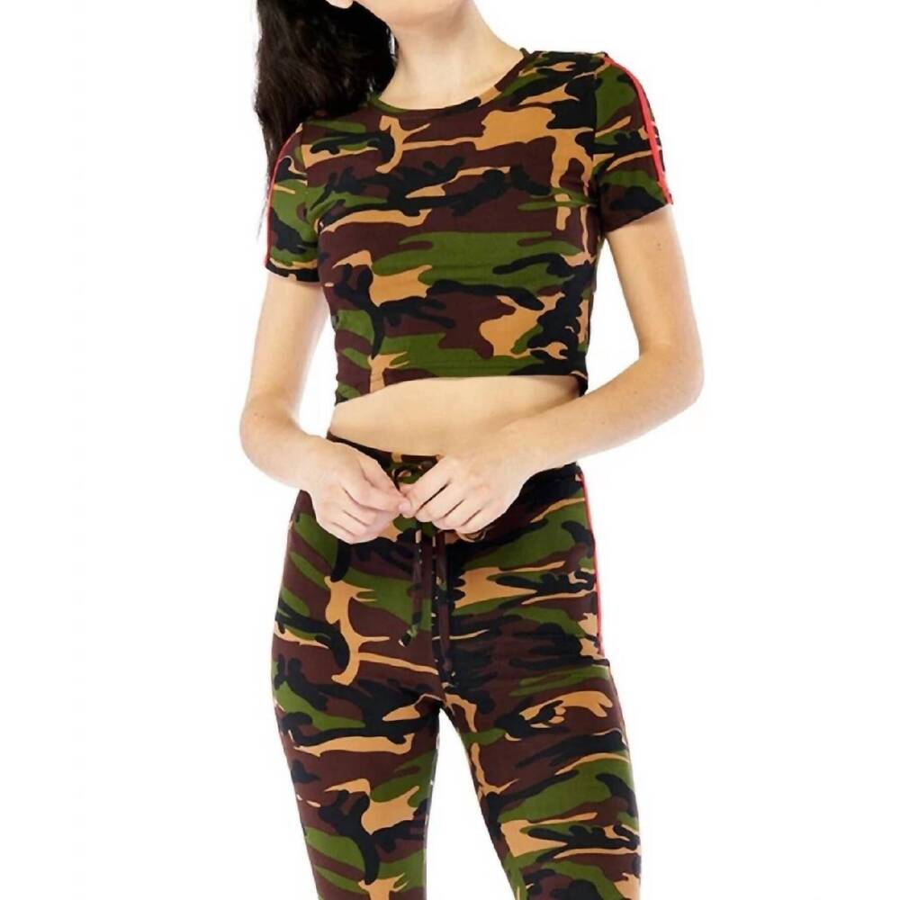 NEW ELECTRIC YOGA angelina crop top in army